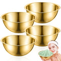 8 Inch Gold Stainless Steel Esthetician Spa Mixing Bowl - 2 Pack
