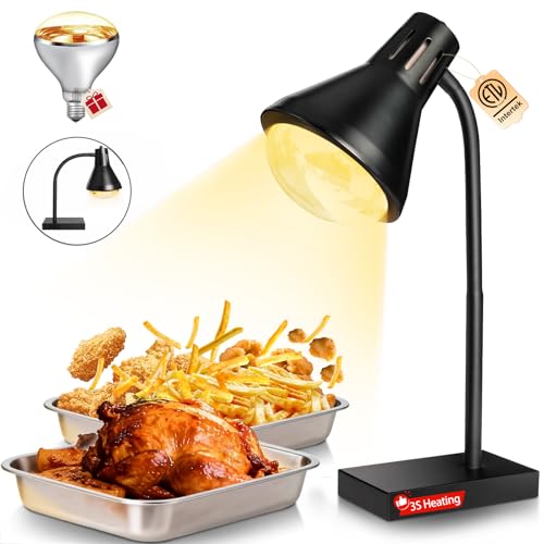 VOJPGJP Food Heat Lamp – Fast 3-Second Heating, Compact Buffet Warmer
