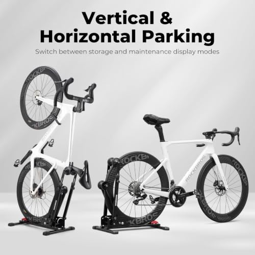 2-in-1 Foldable Bike Stand for 20-29 Inch Bikes - Vertical & Horizontal Storage