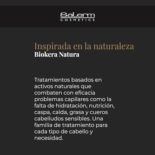 Salerm Biokera Natura Moisturising Shampoo 36oz for Dry Hair, Natural Wheat Germ Oil