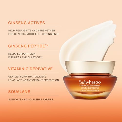 Sulwhasoo Concentrated Ginseng Rejuvenating Cream ? Visibly Plump Skin & Wrinkles | Anti-Aging Deep Hydration Moisturizer with Korean Ginseng Actives, Ginseng Peptide¢â & Vitamin C | Korean Skincare