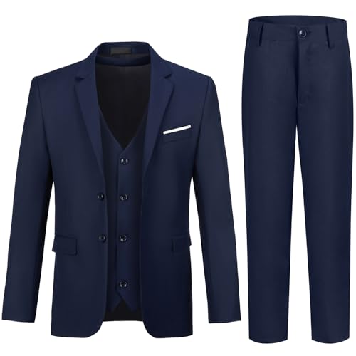 JPF Boy's Formal Suit Set Slim Fit Kids Tuxedo Suits for Wedding Teen Toddler Boy Dress Suit Outfit