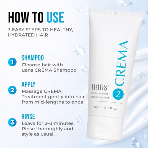 Uans Crema Moisture Hair Treatment 180ml / 6 fl oz - Smoothing & Hydrating