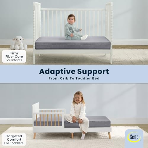 Delta Children Breathable Limited Two-Stage Crib & Toddler Mattress - Waterproof & Washable Cover, Made in USA