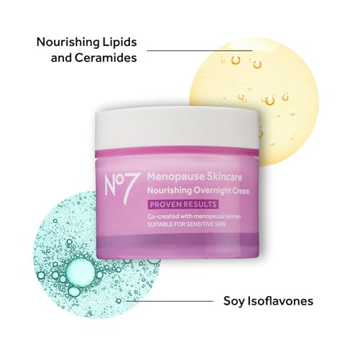 No7 Menopause Night Cream - Hydrating & Firming Overnight Skincare for Sensitive Skin