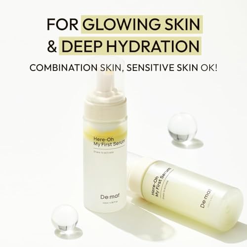 De:maf Hydrating Face Serum with Hyaluronic Acid & Barrier Support, Korean Glow, 15.22 fl oz Refill