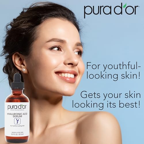Hyaluronic Acid Facial Serum for Deep Hydration 3.3oz Pack of 2 – Skin Plumping & Anti-Aging