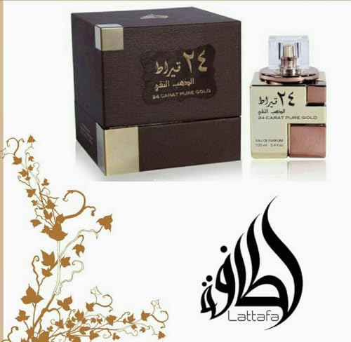 24 Carat Pure Gold Unisex Eau de Parfum Spray - 3.4 Fl Oz Pack of 2