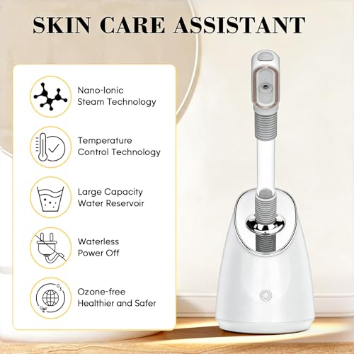 Pjordo Facial Steamer Spa Kit with Skin Care Tools - Deep Cleansing & Blackhead Removal