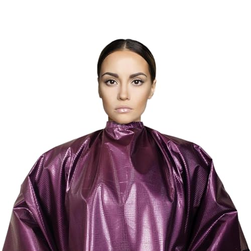 Cricket Shimmering Hair Salon Cape - Purple, Waterproof & Adjustable