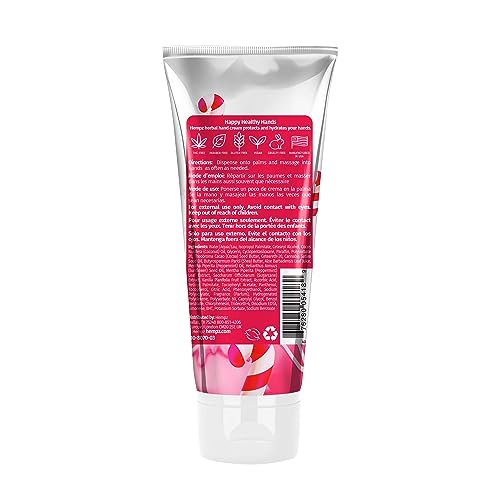 Hempz Limited Edition Candy Cane Lane Hand Cream Lotion (3 Oz) ? Mini Holiday Scented Travel Cream Skin Care for Women & Men, Made with Shea Butter for Combatting Dry Hands while Travelling