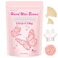 Hard Wax Beads for Hair Removal 2.5lb - Suitable for Bikini, Face, Body, Sensitive Skin - Rose Variation