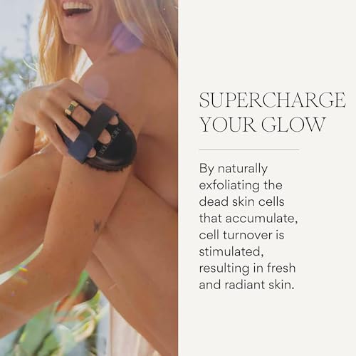 HigherDOSE Copper Dry Brushing Body Brush - Ion-Charged Dry Brush & Lymphatic Drainage Massager to Promote Circulation and Exfoliate for Glowing Skin - Everyday Antimicrobial Body Scrubber