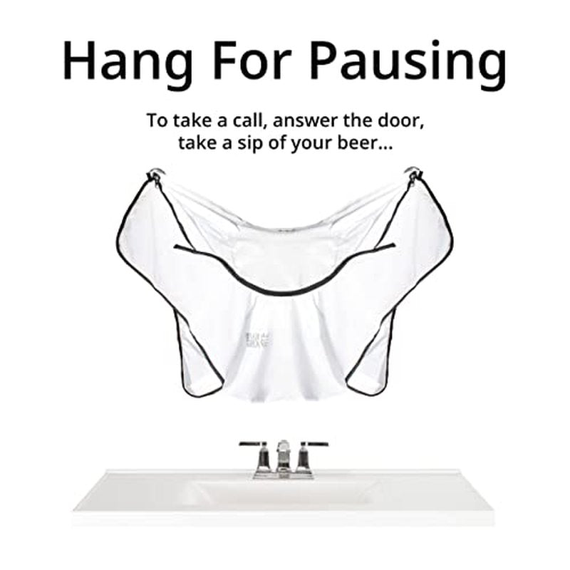 Beard King Beard Bib Apron - As Seen on Shark Tank ? Gifts for Him, Stocking Stuffers for Men, Mens Gift, White