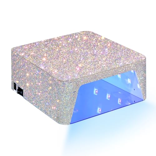 Cordless UV LED Nail Lamp - 96W Gel & Acrylic Curing with Diamond Design - Ab Diamond