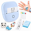 Kids Temporary Tattoo Printer with AI Custom Stickers - Wireless, Inkless, Washable, Blue