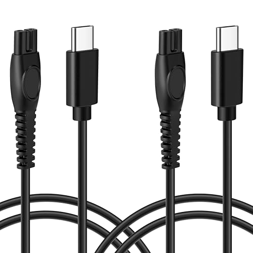 5V USB-C Charger Cord Compatible with Philips Norelco Shaver Models ? QP2724, QP1924, QP4530, QP2834, QP4631, X3001, MG5910, MG5970, QP6552, MG7910, MG7970, MG9520, QP6542 & More, 2 Pack