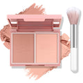 Boobeen Highlighter Contour Makeup Palette Face Matte Bronzer Powder, Compact Contouring Blush for Cheeks, Natural Long Lasting with Brush