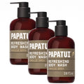 Men's Refreshing Body Wash with Coconut Oil & Vanilla Shea - 28oz Pack of 3 - Exfoliating & Hydrating