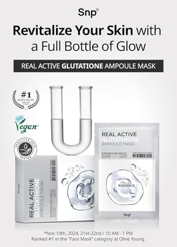 Glutathione Ampoule Sheet Mask - Vegan Revitalizing Facial with Niacinamide - Variation 01.R-A