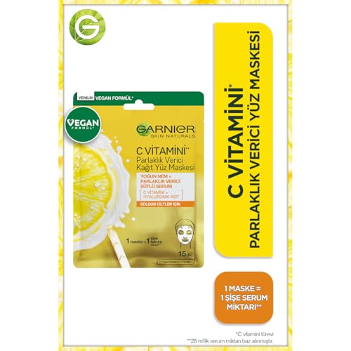 Garnier Vitamin C Super Hydrating Sheet Mask, 6 Count