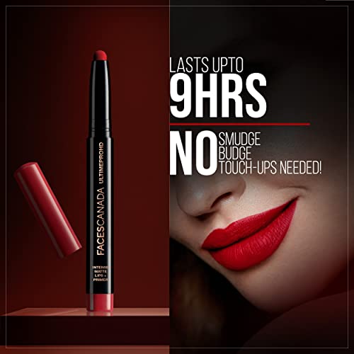 Matte Lipstick Set - Long-Lasting, Primer Infused Lip Colors in Brown, Red, Pink, Purple, Nude | 10+ Hour Wear