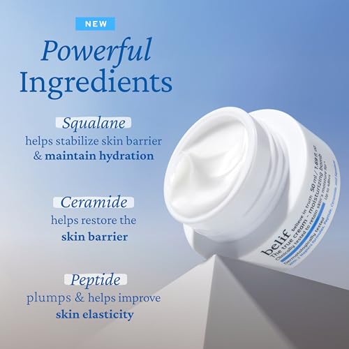 belif Peptide Eye Bomb & Moisturizing Bomb Duo ? Firming Anti-Aging Eye Cream + Intense Hydration Face Cream for Fine Lines, Wrinkles & Dry Skin ? Korean Skincare Set, 50ml