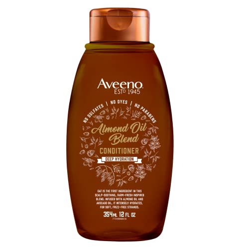 Aveeno Almond & Avocado Oil Conditioner for Thick Curly Coarse Hair - Sulfate-Free, Deep Hydrating, 12 Fl Oz - Conditioner