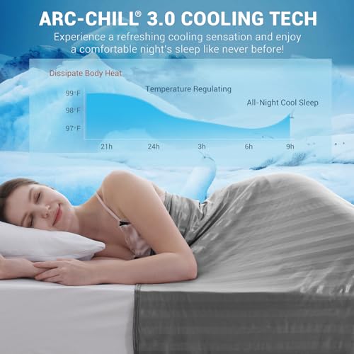 Cooling Blanket for Hot Sleepers 108x90 Dark Grey King Size Moisture-Wicking Bed Cover