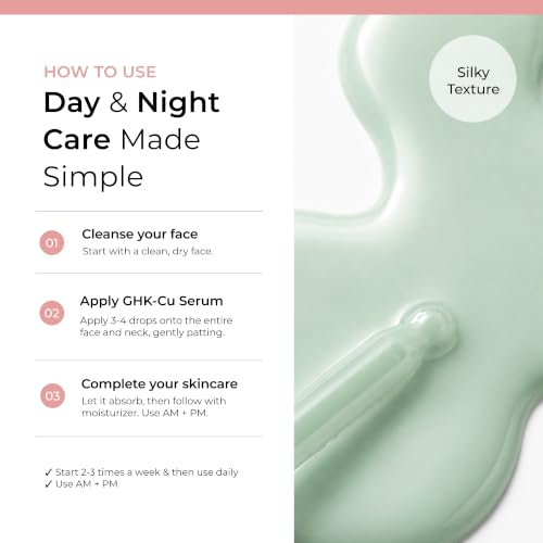 Copper Peptide Face & Neck Serum - Hydrating Skin Care for Sensitive Skin