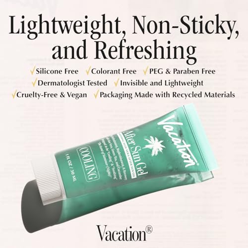Vacation Mini After Sun Aloe Vera Gel, 1 Fluid Ounce, Pack of 6