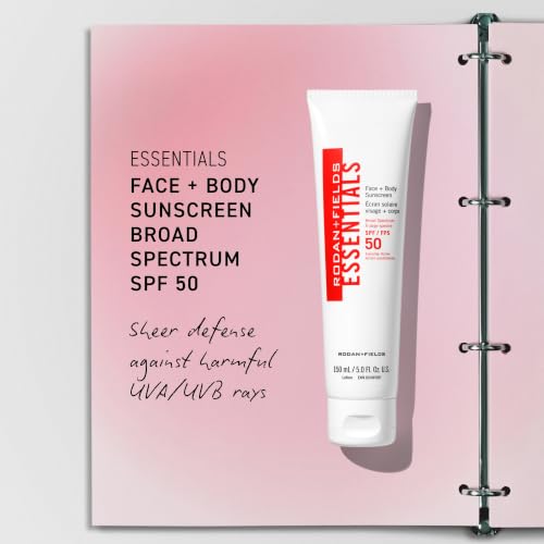 SPF 50 Water & Sweat Resistant Face and Body Sunscreen - Lightweight Moisturizer for Dry Skin