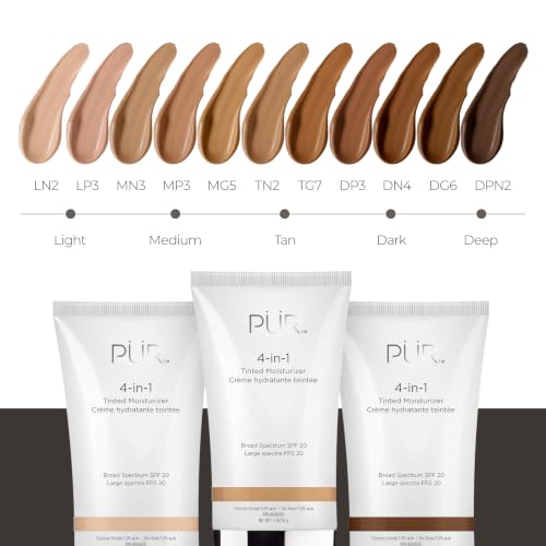 Medium Tinted Moisturizer SPF 20 - 4-in-1 Hydrating Face Primer & Foundation - Vegan, Paraben-Free