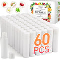 60 Pack Lip Balm Unlabeled, Natural Lip Balm Bulk Blank Tube, Personalized Lip Balms for Party Favors Adults and Bridal Shower Favors or Baby Shower Gifts-5 Flavors