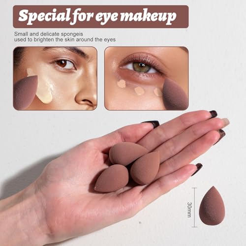 BS-MALL Professional Makeup Brush Set With Portable Case Triangle Puff 14 Pcs for Liquid, Cream, and Powder