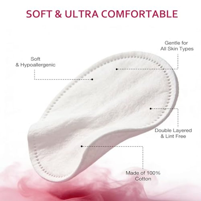 2000 PCS Ultra Soft Cotton Rounds, Stitched, Double-Layered, Hypoallergenic, Lint-Free, 20 Pack with 100 Count Each, Premium Facial Cleansing Pads for Face, Eye Makeup Removal