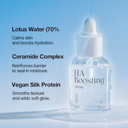 NATURAL DERMA PROJECT Hyaluronic Acid Serum 10,000ppm for 72H Hydration & Plumping, Korean Vegan Skincare, 30ml