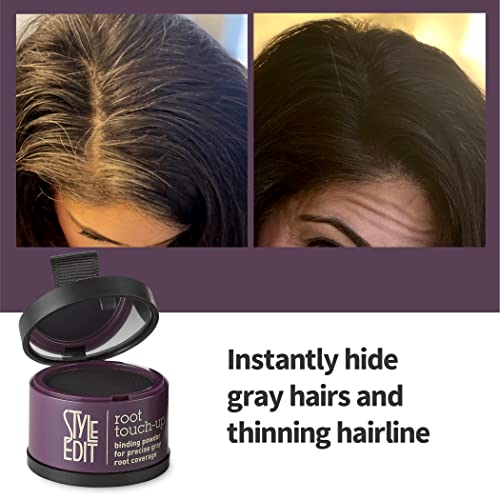 Style Edit Root Touch Up Powder for Black Hair Gray Coverage 1 Count