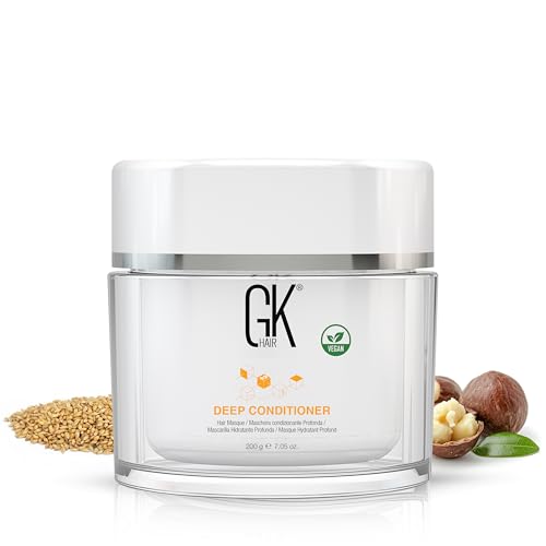 GK HAIR Vegan Deep Conditioning Hair Mask (7.05 Fl Oz/200 g) Intense Hydrating Repair Treatment Mask for Dry Damaged Color Treated Frizzy Hair Restoration Formula with JOJOBA Seed Oils