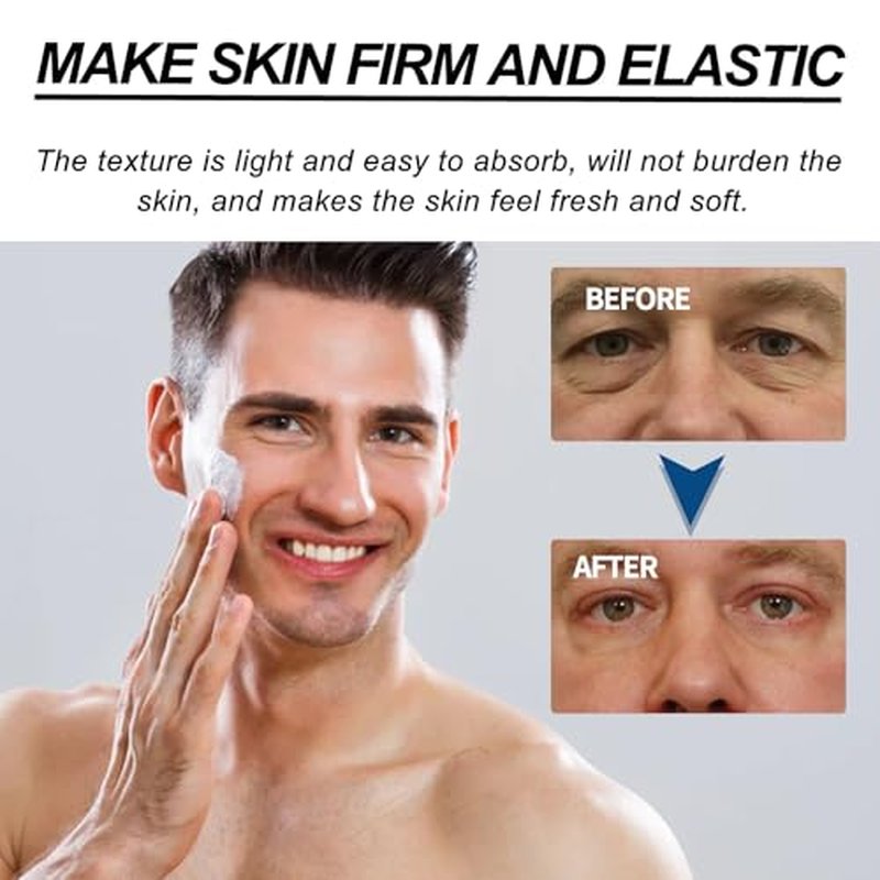 6-in-1 Face Cream for Men, Anti-Aging Moisturizer with Collagen, Hyaluronic Acid and Shea Butter, Reduces Wrinkles, Dark Circles and Puffiness, Men's Formula Daily Care 1.76 fl oz (1)