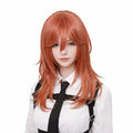 Pink Orange Cosplay Wig for Women - Long Curly Anime Hair with Bangs, 20 Inch