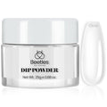Beetles Dip Powder Clear Color, Transparent Nail Dipping Powder Crystal Clear French Nail Art Basic Starter No Nail Lamp Needed Manicure Salon DIY at Home for Women