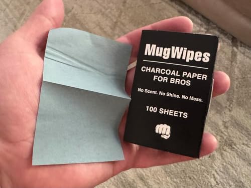 Oil Control Charcoal Face Wipes for Men - Matte Finish, 100 Pocket-Size, Vegan & Fragrance-Free