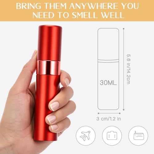30ml Travel Perfume Atomizer Bottles Set - Refillable Cologne Spray with Pump Transfer Tools