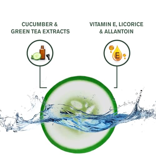 Cucumber Green Tea Eye Pads for Puffy Eyes and Dark Circles - Pack of 2