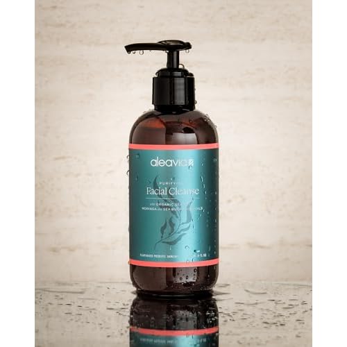 Aleavia Purifying Facial Cleanse ? Fragrance-Free Organic & All-Natural Prebiotic, Vegan Face Wash ? Nourish your Healthy Skin Microbiome ? 8 oz. (New Formula)