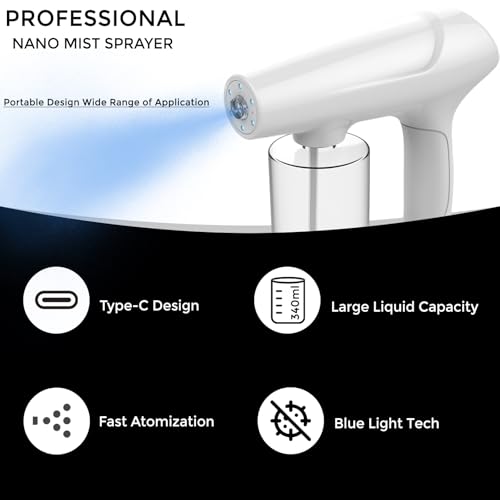 Barber Nano Spray£¬Cordless Portable Water Sprayer, USB-C Rechargeable for Barber, Salon, Home