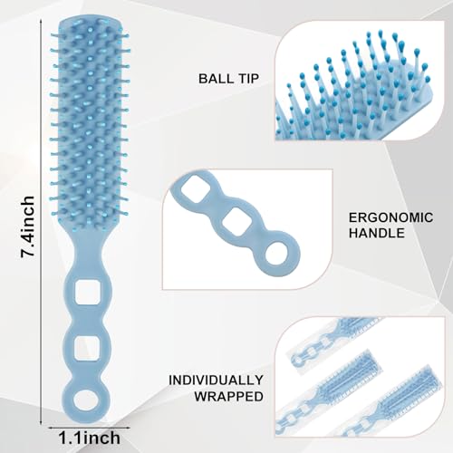 Bulk Hair Brushes Set - 100 Soft Nylon Styling Brushes for Hair Care & Taming