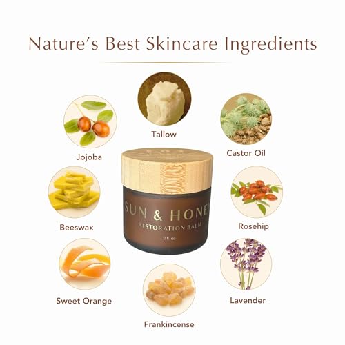 Beef Tallow Face Moisturizer with Castor Oil & Jojoba - Hydrating Natural Skincare
