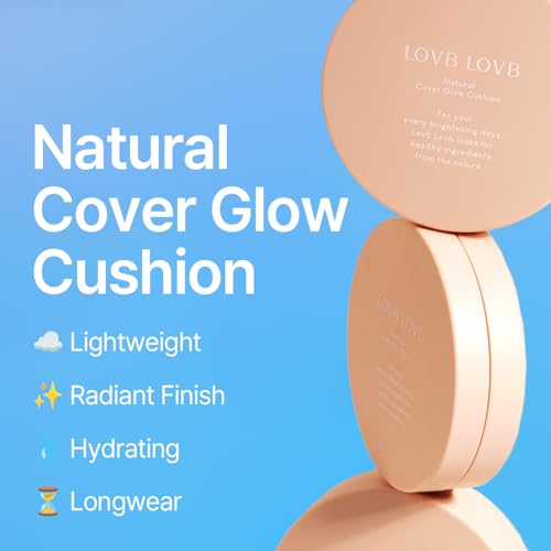 LOVB Natural Cover Glow Cushion Foundation 23N Natural Beige - 0.42 Oz